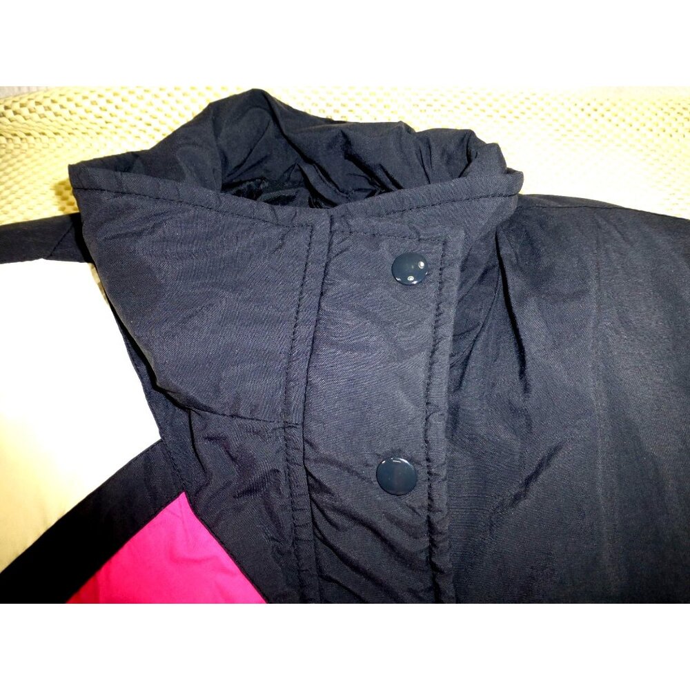 VTG Subili Retro Color Block Puffer Winter Jacket Windbreaker Size 12 - Picture 14 of 16
